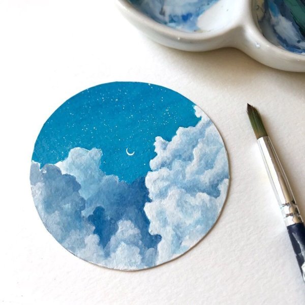 Небо акварель