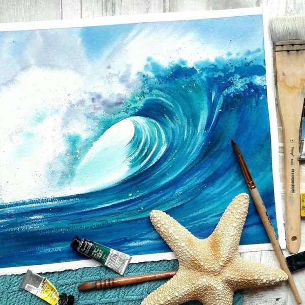 Мастер класс по рисованию моря