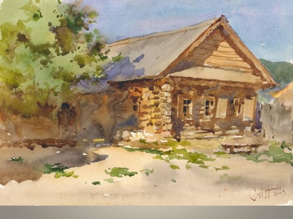 Алдушкин Сергей художники, краска, Акварельные пейзажи