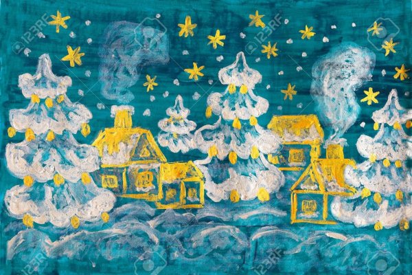 Рисование в рождественскую ночь