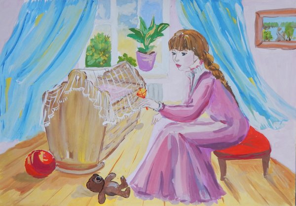 Школа рисунок гуашью