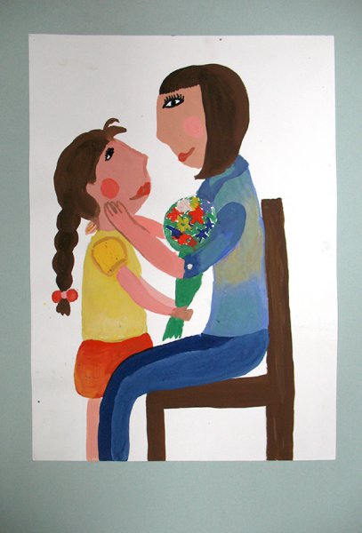 Композиция мама с ребенком