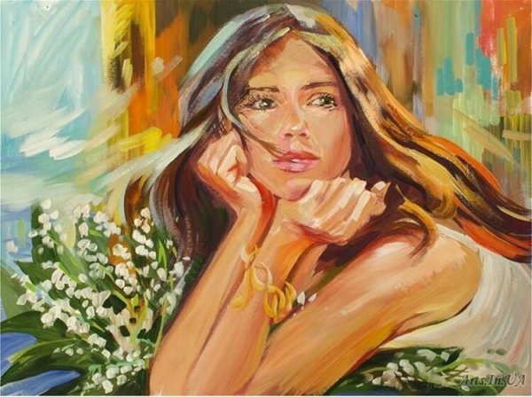 Портрет гуашью для начинающих