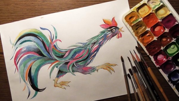 Рисование акварельными карандашами