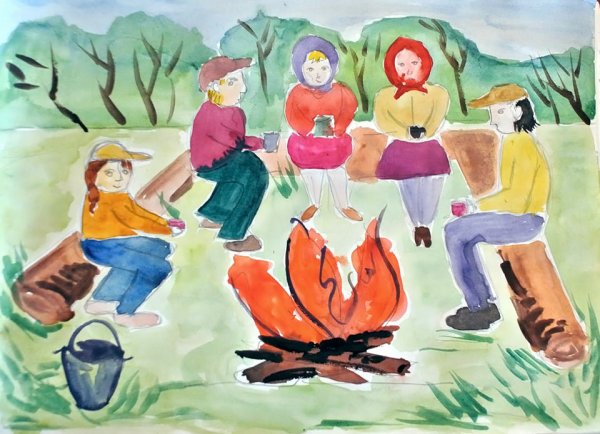 Семейный портрет красками