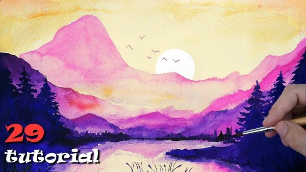 Рисунки красками для начинающих