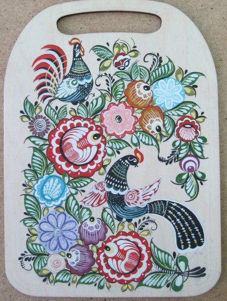 Роспись по дереву с детьми гуашью