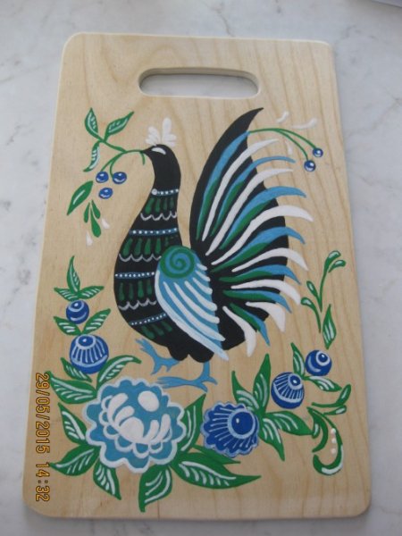 Городецкая роспись доска разделочная
