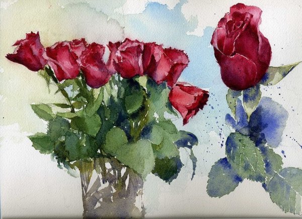 Владимир Тупоршин акварели натюрморты