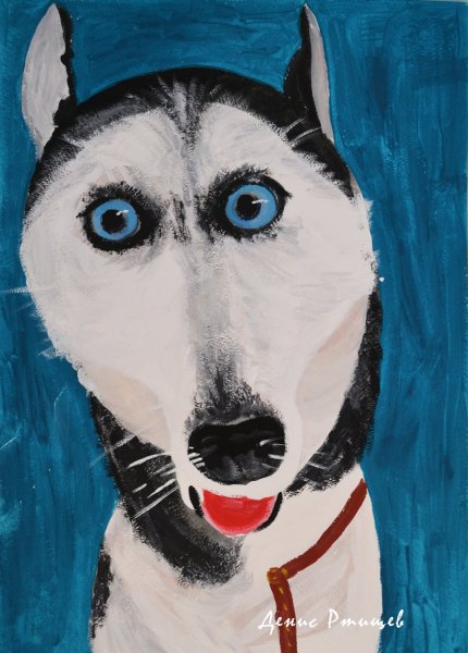 Животные гуашью