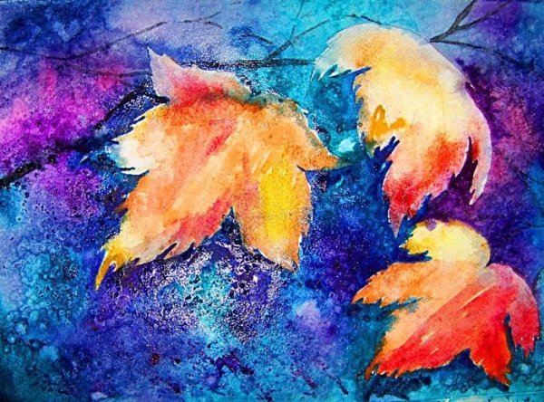 Рисование акварелью по мокрому