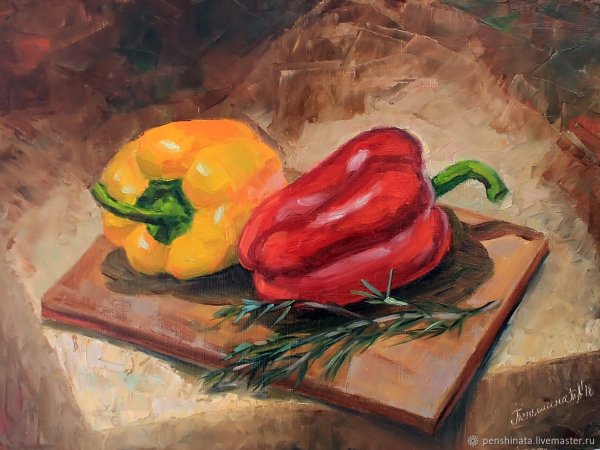 Овощной натюрморт живопись