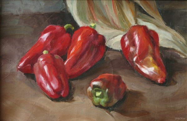 Этюды маслом овощи