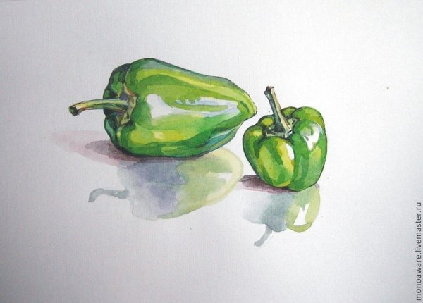 Овощи акварелью