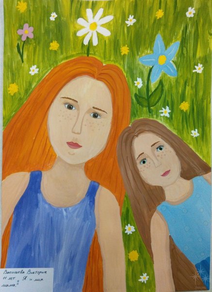 Рисование мамы с ребенком