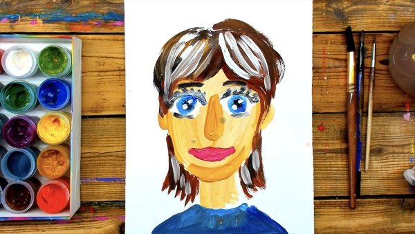 Краски для детей - урок рисования краски гуашь