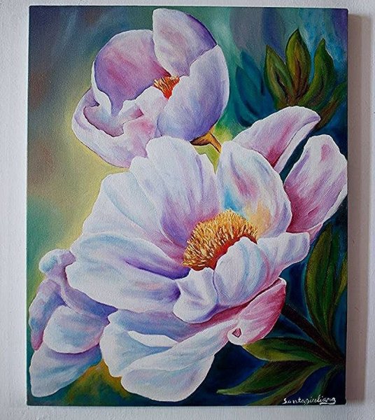 Цветы гуашью