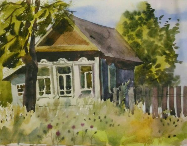 Акварель пленэр этюды сложные