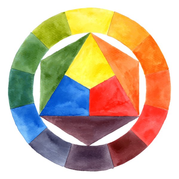 Круг Иттена акварелью