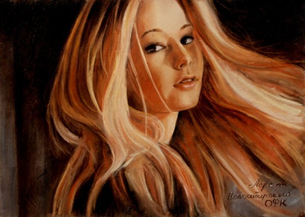 Девушка акварель