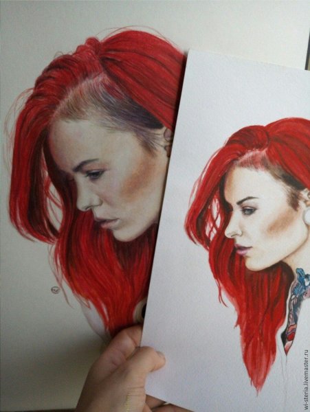 Рисование волос акрилом