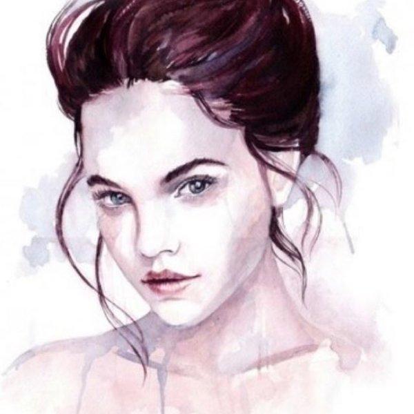 Волосы акварелью