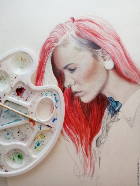 Рисование портрета красками