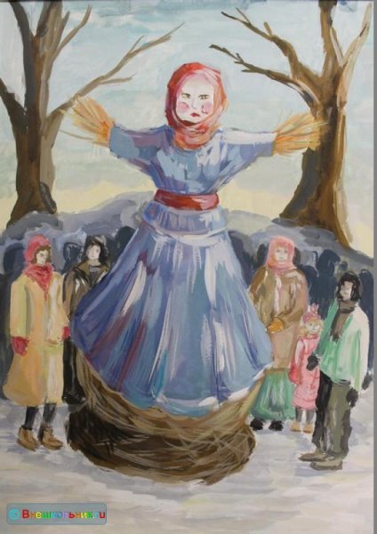 Масленица рисунок
