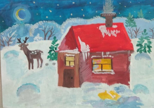 Рисунок на тему серебряное копытце