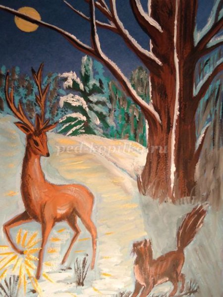 Рисование серебряное копытце в старшей группе