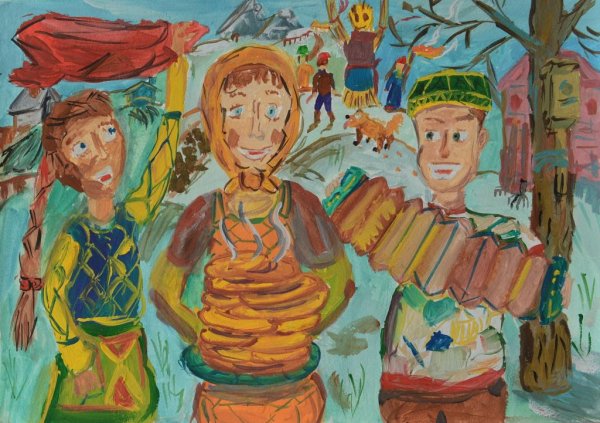 Масленица рисунок