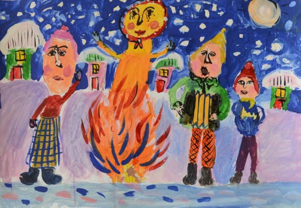 Масленица рисунок