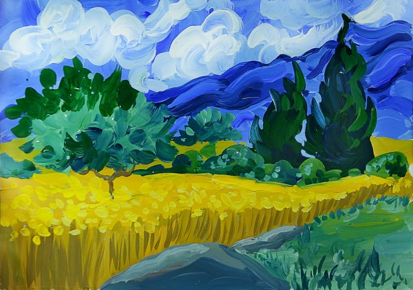 Рисунки гуашью