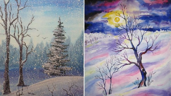 Зимний пейзаж легкий