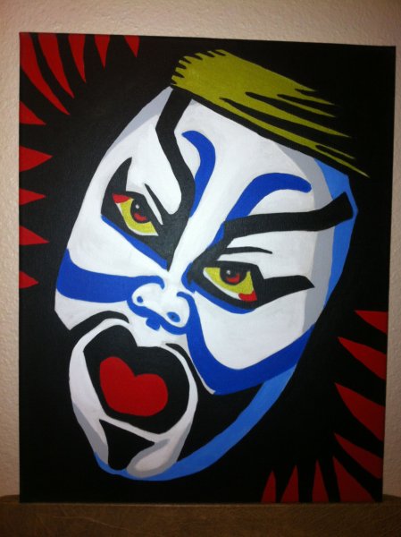 Театральные маски гуашью