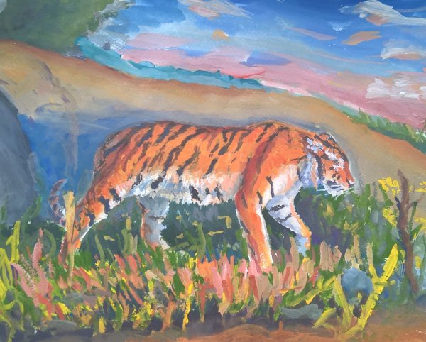 Рисование животных красками