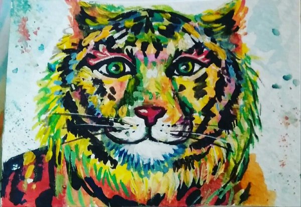 Тигрица рисунок