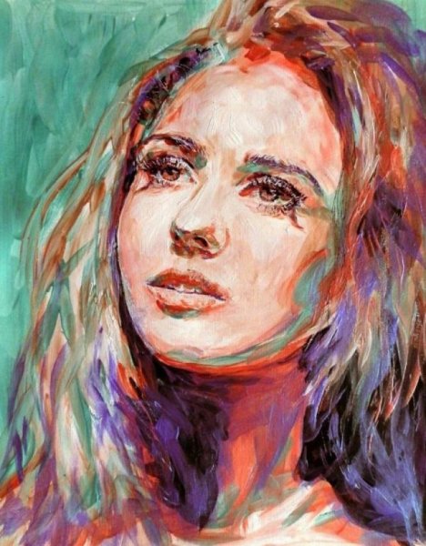 Портрет Курчанова красками