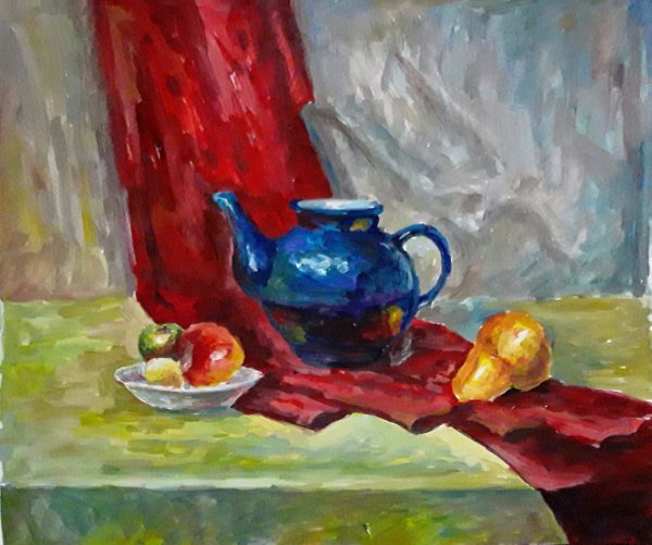 Натюрморт с синим чайником