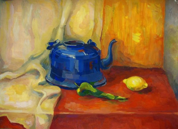 Натюрморт на контрастные цвета