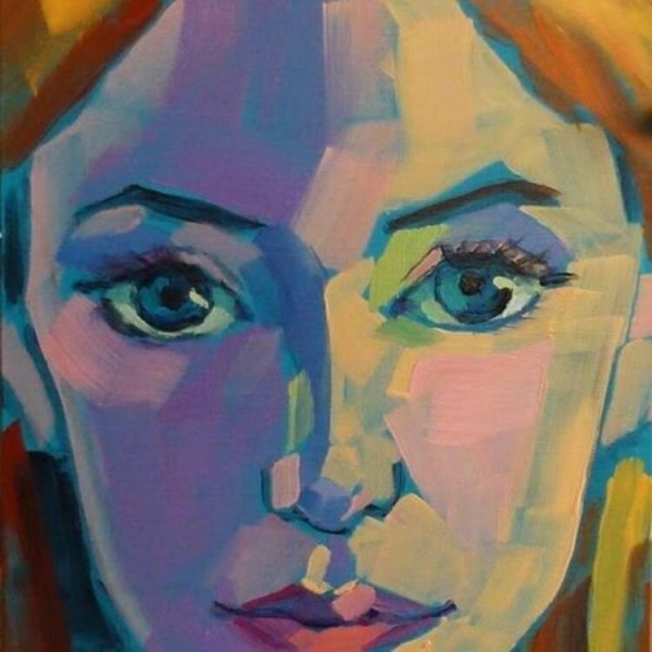 Декоративный портрет гуашью