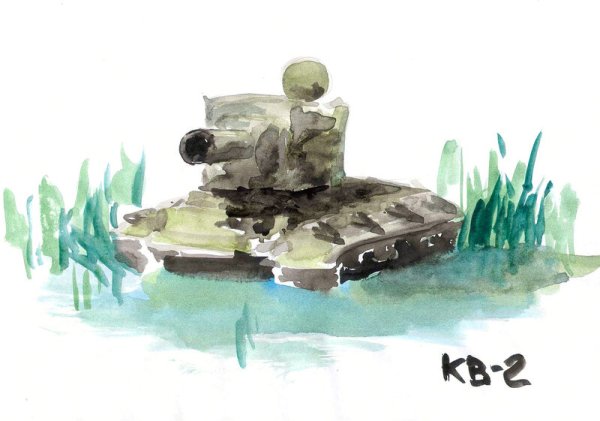 Рисунки на военную тему акварелью