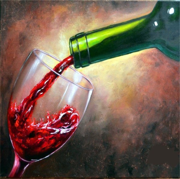 Рисование вином