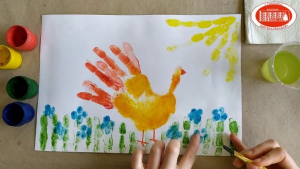 Рисование ладошками в старшей группе
