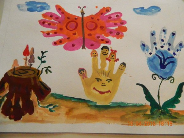 Рисование ладошками в ДОУ