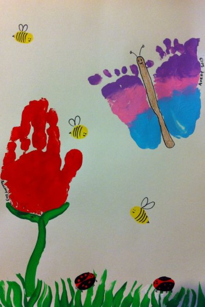 Рисование руками для детей