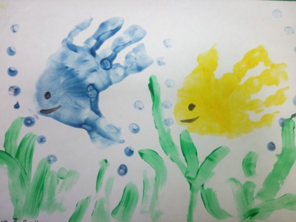 Рисование ладошками в средней группе