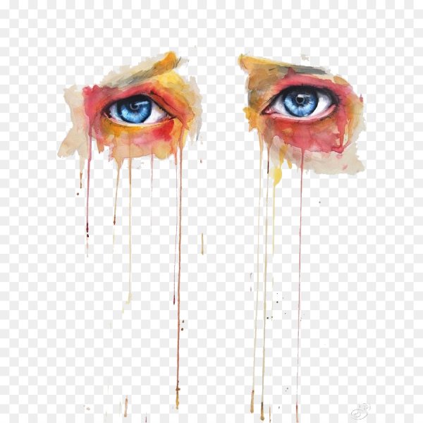 Рисование глаз акварелью