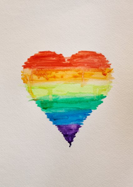 Сердце нарисованное краской