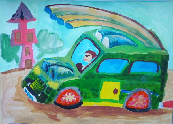 Автомобиль будущего рисование